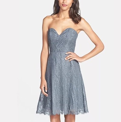 Jim Hjelm Women#x27;s Strapless Mini Lace Cocktail Dress Size 18 $36.50