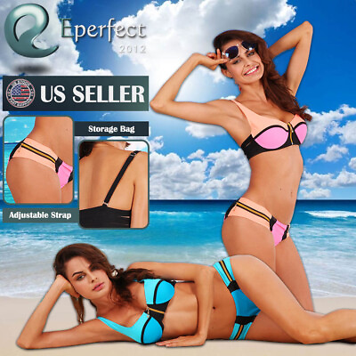 #ad Womens Bikini Set Push Up Padded Bra Swimsuit Swimwear Beachwear Bathing Suit $10.99