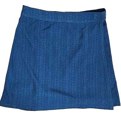 #ad RipSkirt Hawaii Sz Medium Skirt Length 1 Hook Loop Wrap Geometric Blue Pool $27.00