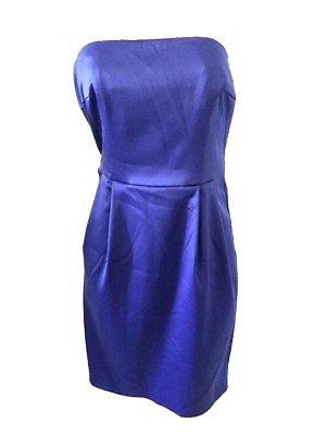 Express Studio Design Size 6 Shift Women Junior Party Prom Dress Blue Strapless $20.00