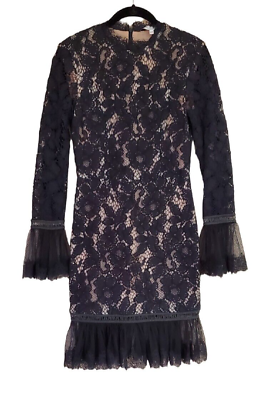 #ad Alexis XS Black Floral Lace Nicole Dress $75.00