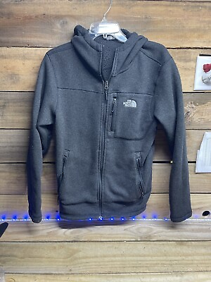 #ad The North Face Men’s Fleece Lined Charcoal gray Fleece Zip Up Jacket Sz. M $19.95