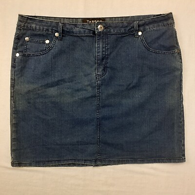 #ad Tabeez Jean Skirt Adults Women#x27;s Size XXL Blue Above Knee 119351 $15.95