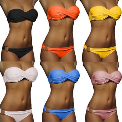 #ad Sexy Women#x27;s Bikini Push ups Thicken Bra Swimwear Beachwear Swimwear 1set $10.97