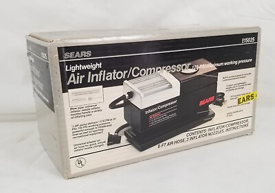 #ad Vtg Sears Air Inflator Compressor Air Pump 900.150250 Up to 150 PSI *See Video* $48.88