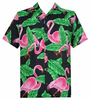 Hawaiian Shirts for Men Aloha Party Casual Beach Button Down Cruise Vacation Fun $19.19