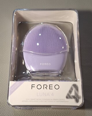 FOREO LUNA 4 Smart Facial Cleansing amp; Firming Device Lavender Sensitive Skin $99.99