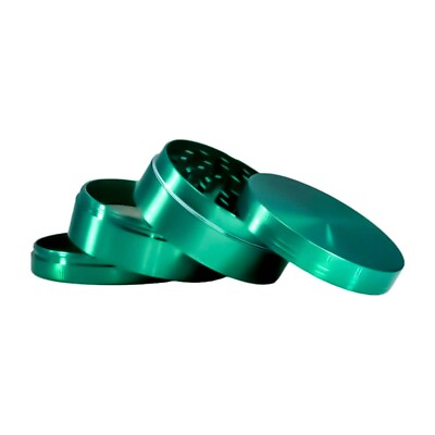 Green 4pc Magnetic 63mm Anodized Aluminum Herb Grinder $26.99