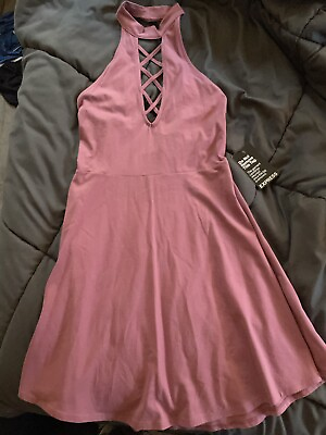 #ad Express Pink Halter dress NWT body con $9.30