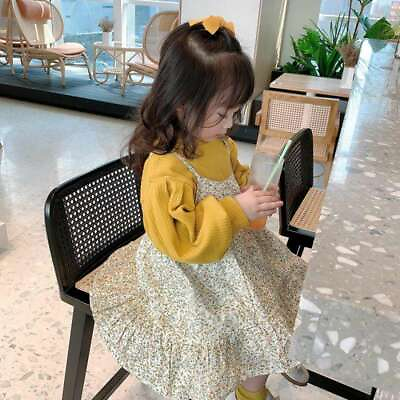 #ad Children Girls Solid Color Tops Flower Camisole Skirts Baby Fashion 2Pcs Suit $36.13