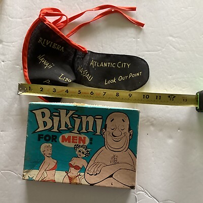 vintage bikini for men gag gift with box penis shape hawaii atlantic city nassau $36.75