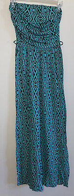 #ad Forever 21 Size Small Aztec Teal Maxi Dress $10.00