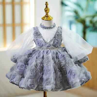 #ad #ad Baby Girls Lolita Princess Ball Gown Weeding Birthday Baptism Party Dresses $56.53
