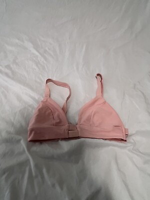 #ad Women’s Pink Halter Triangle Swimsuit Bikini Top Size Small 350 $7.92