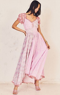 Loveshackfancy Ren Dress Strawberry Melange Floral Maxi Size M NWT $299.00