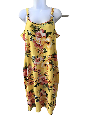 #ad Jolie amp;Joy yellow floral sleeveless sundress size 3X $19.99