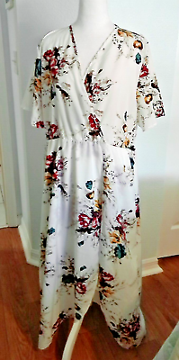 #ad light floral design high low dress. size 3X SZ 18 $14.00