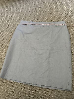 #ad Rubella Pin Strip Skirt 14 White Blue Business $19.99