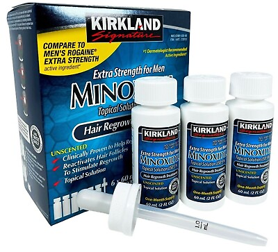 #ad Kirkland Minoxidil 5% Extra Strength 1 6 12 Months Supply Men Hair Regrowth $14.99