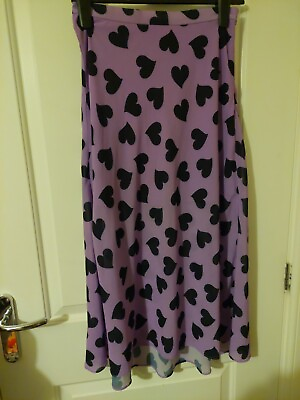 #ad Ivivi purple A line skirt holiday Summer beach MIDI SKIRT Size S GBP 14.99