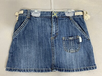 #ad Osh Kosh Bgosh Girls Jean Skirt Size 8 Cotton Blue Denim with Under Shorts $8.00