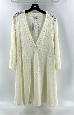 #ad NWT Jordan Taylor Women#x27;s Ivory Lace Pullover Beach Swimsuit Beach Cover Up XL $24.99