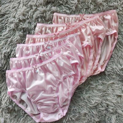 #ad #ad 6 Pink Bikini Underwear Woman Light Nylon Premium Soft Silky Size L Hip34quot; 38quot; 2 $33.00