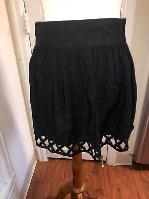 #ad New Material Girl Women#x27;s Black Mini Skirt Size Juniors Medium Mini Skirt NWT $10.99