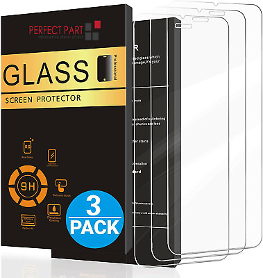 3 PACK For iPhone 14 13 12 11 Pro Max XR XS Max Tempered GLASS Screen Protector $5.69