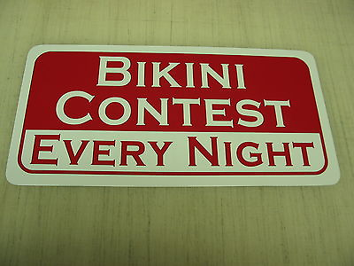 #ad BIKINI CONTEST Sign 4 Pool Hall Bar dance club Motorcycle Man Cave Beach Bowling $13.45