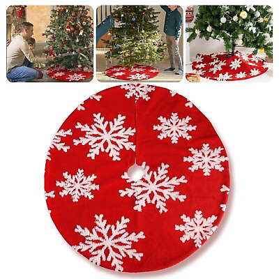 #ad 31in Christmas Tree Skirt Tree Mat Xmas Holiday Party Decorations Ornaments $9.95