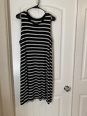 #ad Womens Plus Size XXL Sleeveless Knit Summer dress W pockets $10.00