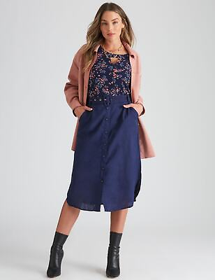 #ad Womens Skirts Midi Summer Blue Linen Straight Fashion ROCKMANS $15.46