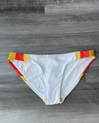 #ad Robin Piccone White Bikini Bottoms NWT Cheeky Swimsuit $25.75