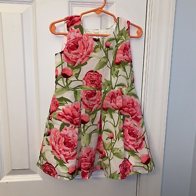 #ad Childrens Place Floral Holiday Party Dress Girls Size 3T Pink amp; White NEW $12.99