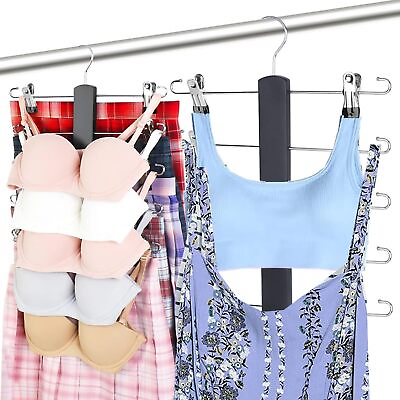 #ad Bra Hangers for Closet Organizer2 Pack Skirt Hangers with Clips Pants Hanger... $25.49