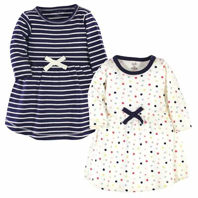 Touched by Nature Baby Long Sleeve Organic Dress 2 Pack Colorful Dot $16.99