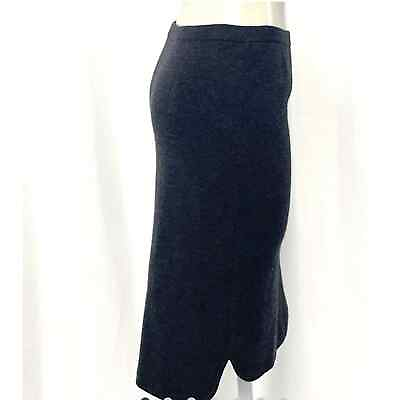 #ad Eileen Fisher Black Wool Pencil Skirt Petite Size Small $42.00