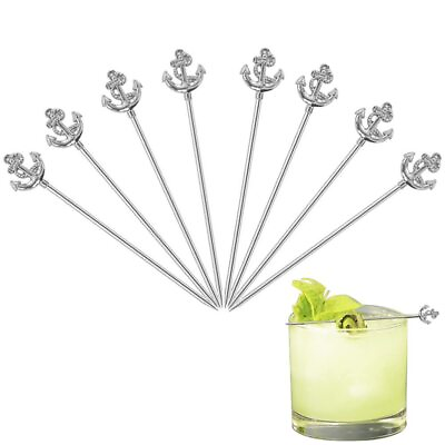 #ad RRRuo Anchor Cocktail Picks Reusable Stainless Steel Cocktail for Appetizer O... $24.92