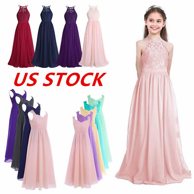 #ad Flower Girls Dress Princess Pageant Wedding Bridesmaid Birthday Party Porm Gown $20.01