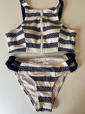 #ad VENUS Sailboat Bikini Zip Top Size 2 Zip Top $14.00