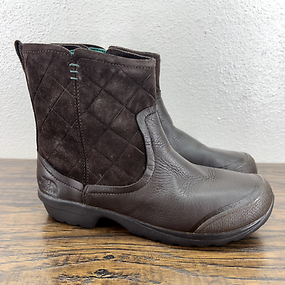 #ad The North Face Womens Boots Size 8 Brown Waterproof Leather Short Pull On $39.88