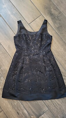 #ad Calvin Klein Elegant BLACK Lace Sequined Fit amp; Flare Cocktail Dress... $39.00