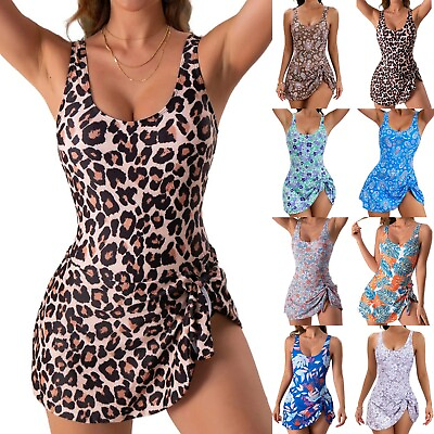 #ad Women Swimsuit One Piece Athletic 6 8 10 12 14 Tummy Control Bating Beachwear $16.19
