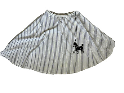 #ad Vintage California USA Poodle Hop Skirt Halloween Blue White Black Sz 14 $28.99