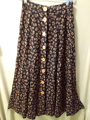 #ad Women#x27;s mid length Skirt The Limited brand size S fall colors in very GUC $19.99