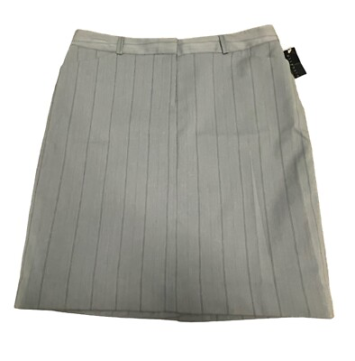 NEW Attention Straight Short Skirt Women#x27;s Size 10 Pockets Grey Stripes NWT $6.00
