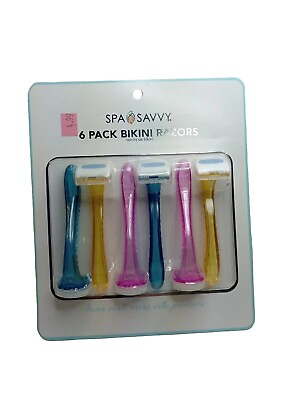 #ad Spa Savvy Bikini amp; Eyebrow Razors 6 Pack assorted colors $6.15