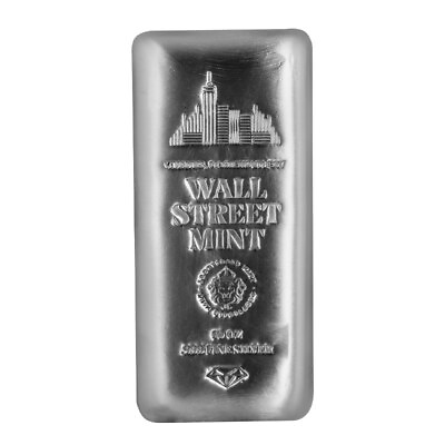 10 oz Wall Street Mint .999 Silver Bar 10 Troy Oz. Silver Bullion #A513 $269.99
