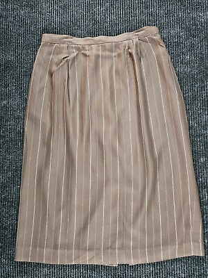 #ad Brown Midi Lined Skirt Size 10 $7.95